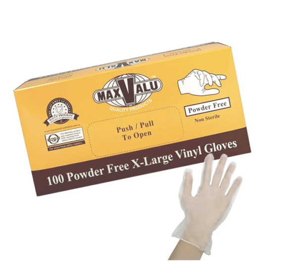 Gloves X-Large Clear Powder Free Vinyl 100s (10)